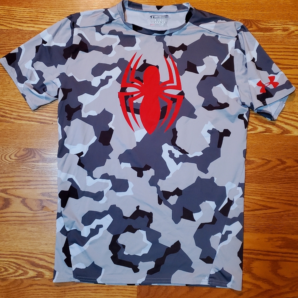 UNDER ARMOUR SPIDERMAN CAMO COMPRESSION TEE 2X
